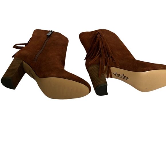 Charles by Charles David Boulder Brown Fringe Boot 7.5 - Picture 7 of 8